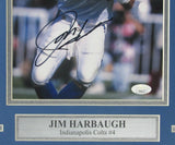 Jim Harbaugh Indianapolis Colts Signed/Auto 8x10 Photo Framed JSA 163334