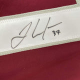 Autographed/Signed JT J.T. Compher Colorado Maroon Hockey Jersey PSA/DNA COA