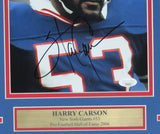 Harry Carson HOF New York Giants Signed/Auto 8x10 Photo Framed JSA 162251