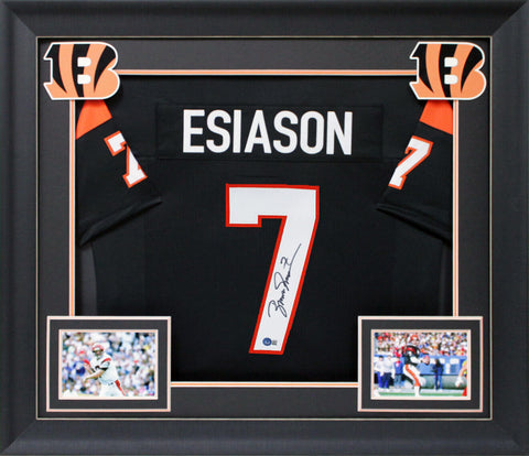 Boomer Esiason Authentic Signed Black Pro Style Framed Jersey BAS Witnessed