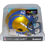 Marshall Faulk Signed Los Angeles Rams Flash Mini Helmet Beckett 43300