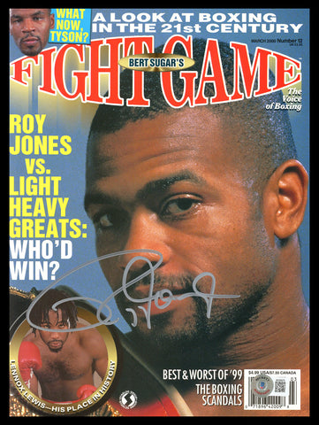 Roy Jones Jr. Autographed Signed Fight Game Magazine Beckett BAS QR #BH26975