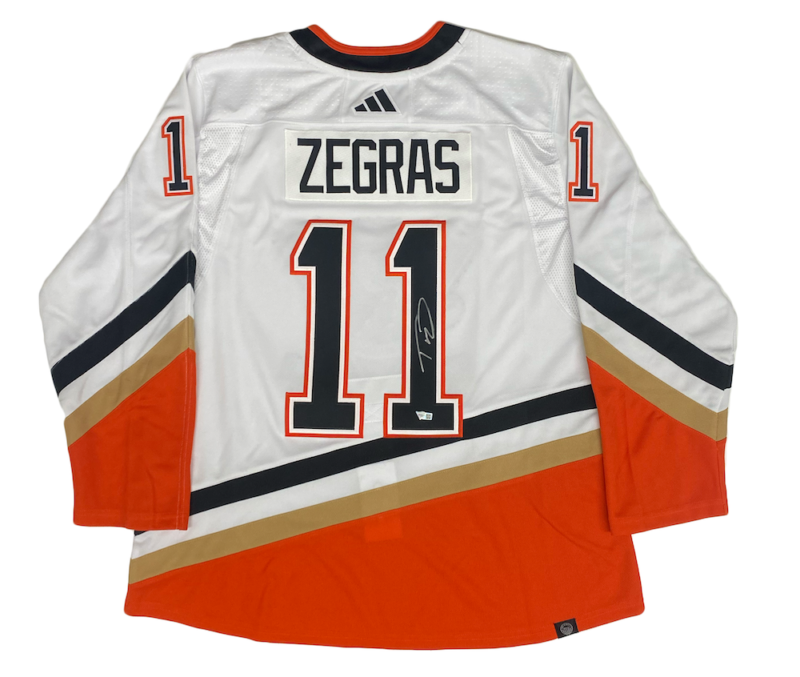 TREVOR ZEGRAS Autographed Ducks 2022-23 Reverse Retro Authentic