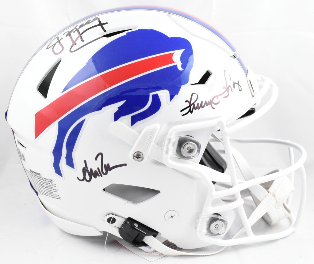 Jim Kelly Andre Reed Thurman Thomas Signed Bills F/S SpeedFlex Helmet- – Super Sports Center