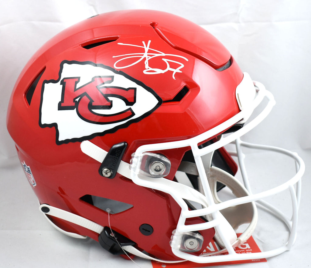 Travis Kelce Autographed Chiefs F/S Speed Flex Helmet- Beckett W Holog – Super Sports Center