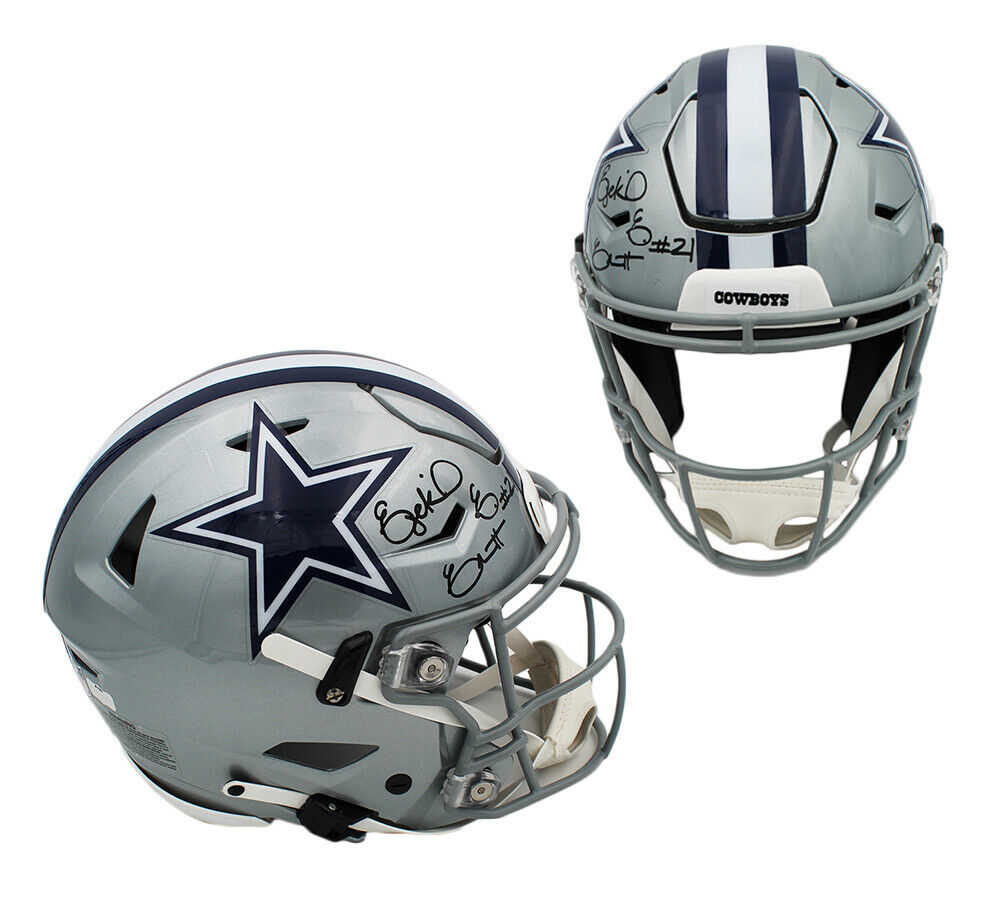 dallas cowboys speedflex helmet for sale Ezekiel Elliott Signed Dallas Cowboys Speed Flex Authentic NFL Helmet – Super Sports Center