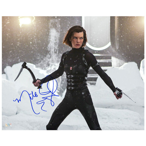 Milla Jovovich Autographed Resident Evil: Retribution Alice 16x20 Action Photo