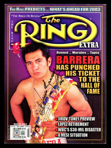 Marco Barrera Autographed Signed Ring Magazine Beckett BAS QR #BK08784