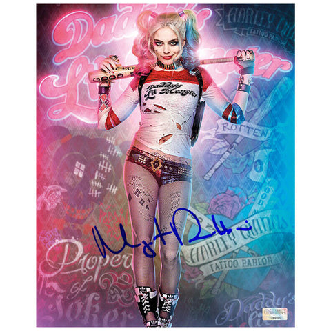 Margot Robbie Autographed Daddy's Lil Monster Harley Quinn 8x10 Photo