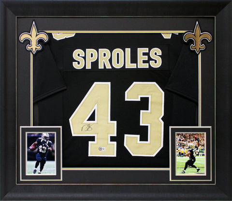 Darren Sproles Authentic Signed Black Pro Style Framed Jersey BAS Witnessed