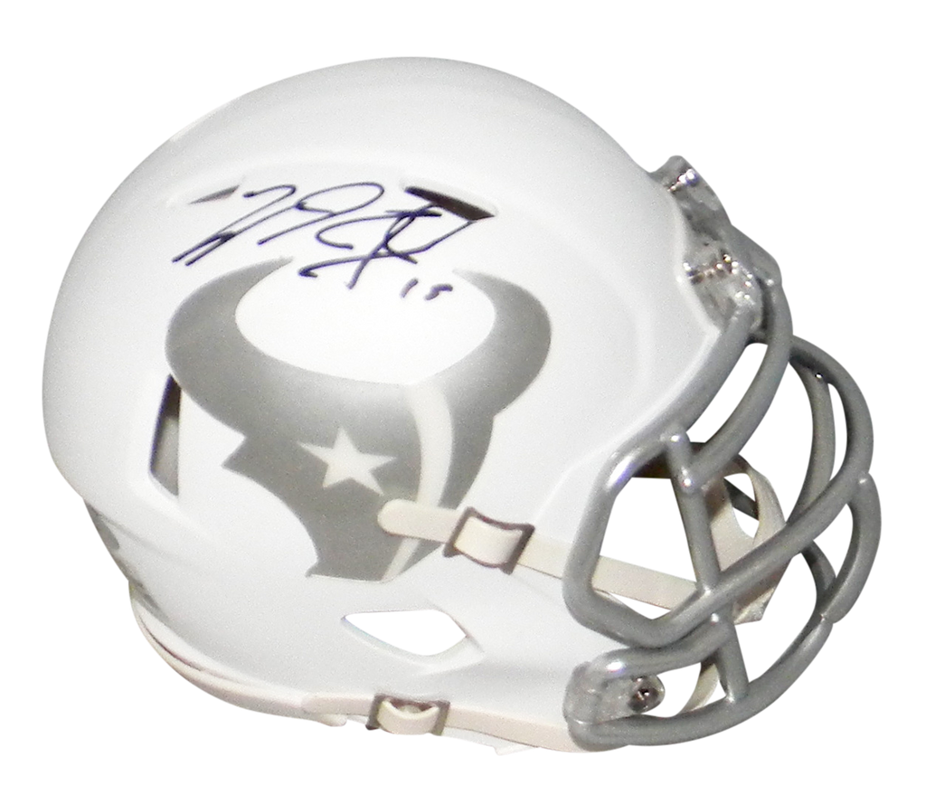 dallas texans football helmet WILL FULLER AUTOGRAPHED SIGNED HOUSTON TEXANS ICE SPEED MINI HELMET TR – Super Sports Center
