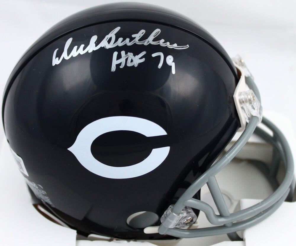 Dick Butkus Signed Chicago Bears 62-73 Speed Mini Helmet w/ HOF