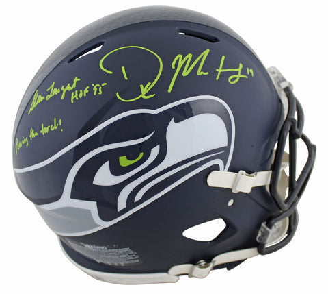 Seahawks Steve Largent & DK Metcalf Signed Full Size Speed Proline Helmet BAS