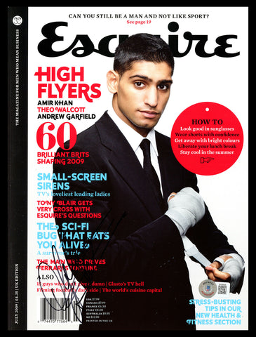 Amir Khan Autographed Signed Esquire Magazine Beckett BAS QR #BH26945