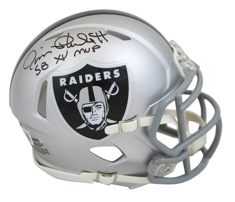 Raiders Jim Plunkett "SB XV MVP" Authentic Signed Speed Mini Helmet BAS Witness
