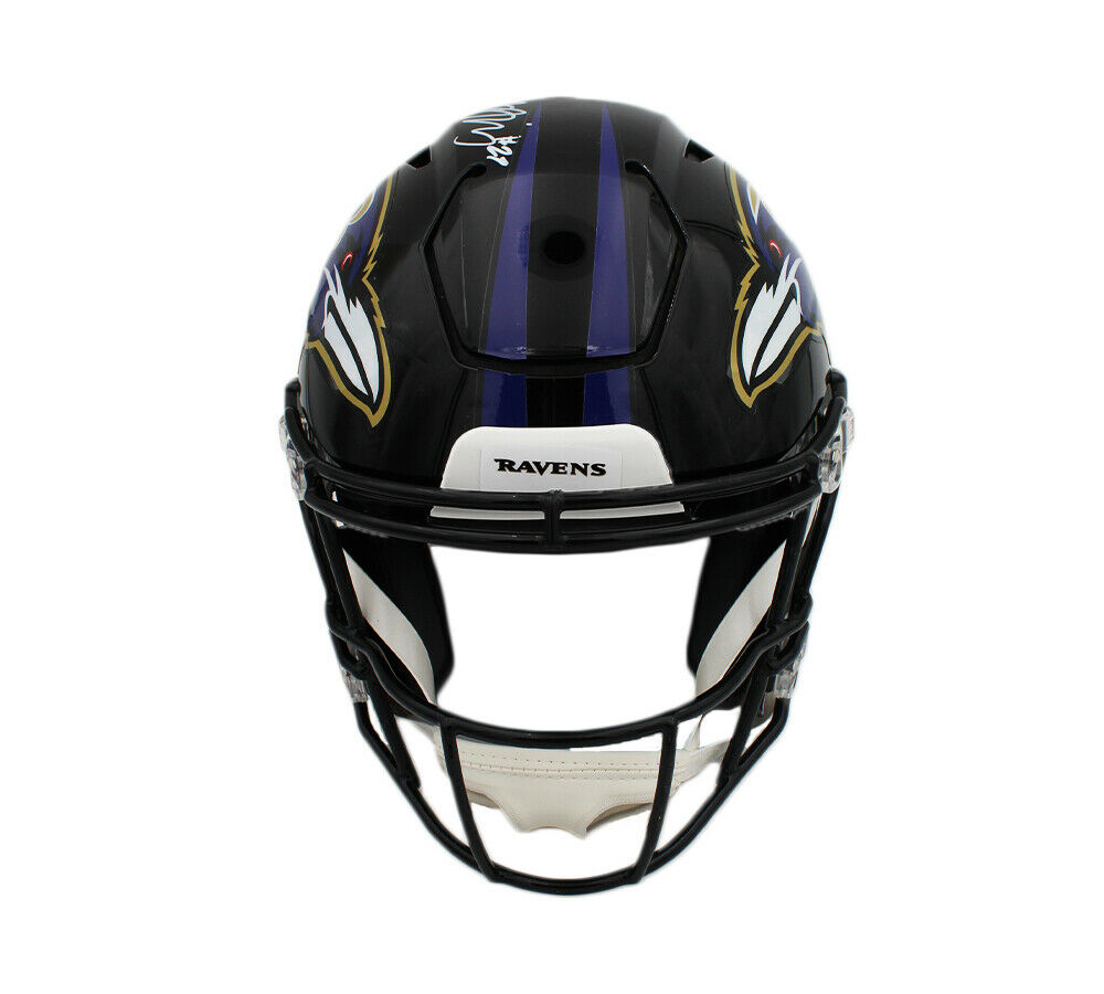black and white football raven helmet JK Dobbins Signed Baltimore Ravens Speed Flex Authentic NFL Helmet – Super  Sports Center