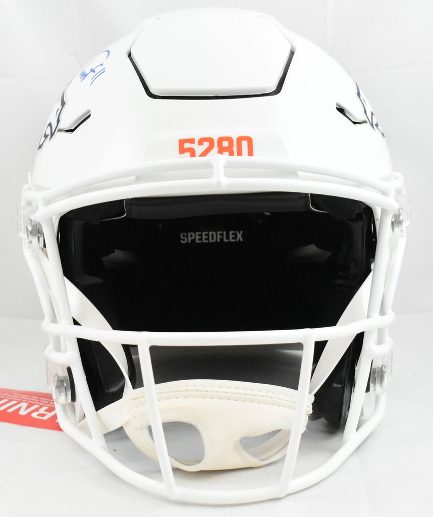 Troy Franklin Signed Denver Broncos F/S ALT 24 SpeedFlex Helmet