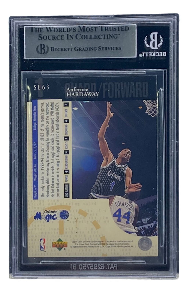 Penny Hardaway Signed Slabbed Orlando Magic 1994-95 Upper Deck SE