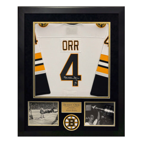 Bobby Orr Signed Autographed Jersey Custom Framed to 32x40 Great North Road