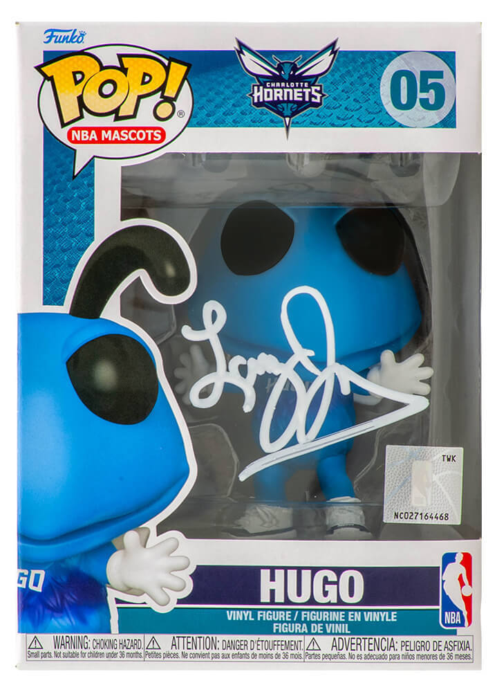 mike krzyzewski monsters inc Larry Johnson Signed Hornets Hugo NBA Mascot Funko Pop Doll #05