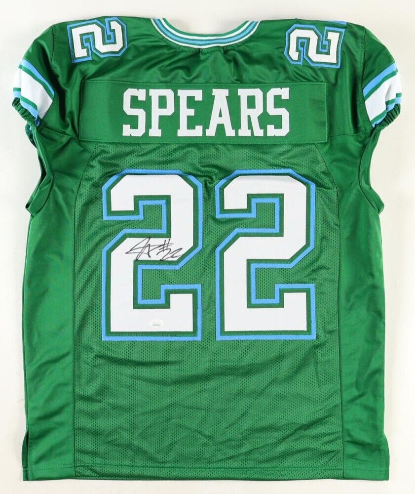 Tyjae Spears Signed Tulane Green Wave Green Jersey (JSA) Tennessee