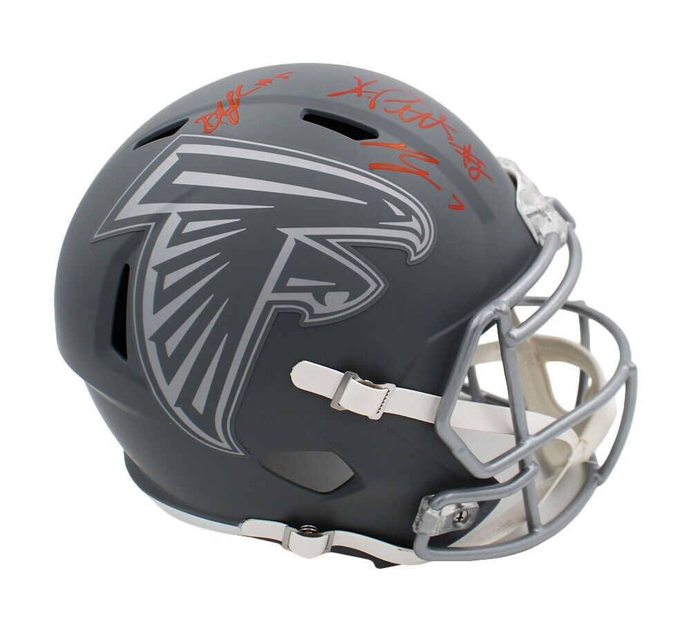 Drake London, Kyle Pitts, Bijan Robinson Signed Falcons Speed