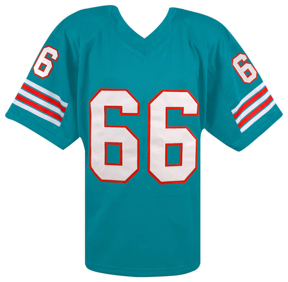 LARRY LITTLE Miami Dolphins Signed Teal Throwback Football Jersey