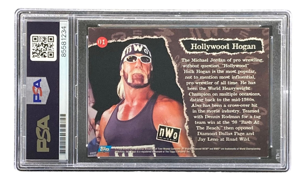 Hulk Hogan Signed 1998 Topps WCW NWO #1 Trading Card PSA – Super