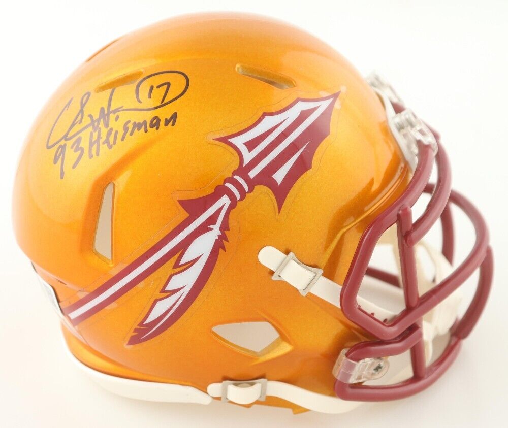 florida state mini football helmet Nora Fleming The Slate Collection takes a stylish Peter Warrick Signed Florida State