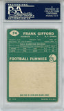 Frank Gifford Autographed/Signed 1960 Topps #74 Trading Card HOF PSA Slab 43763
