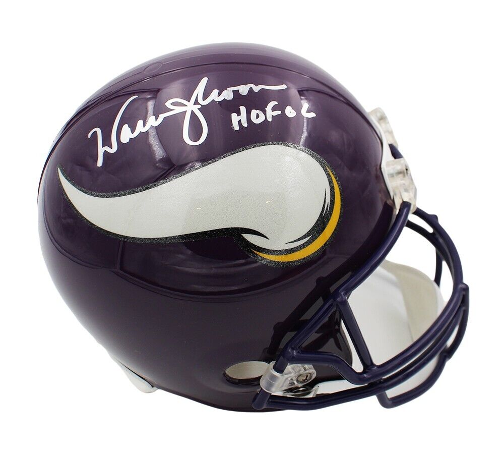 Warren Moon Signed Oilers Throwback Speed Mini Helmet (Beckett)