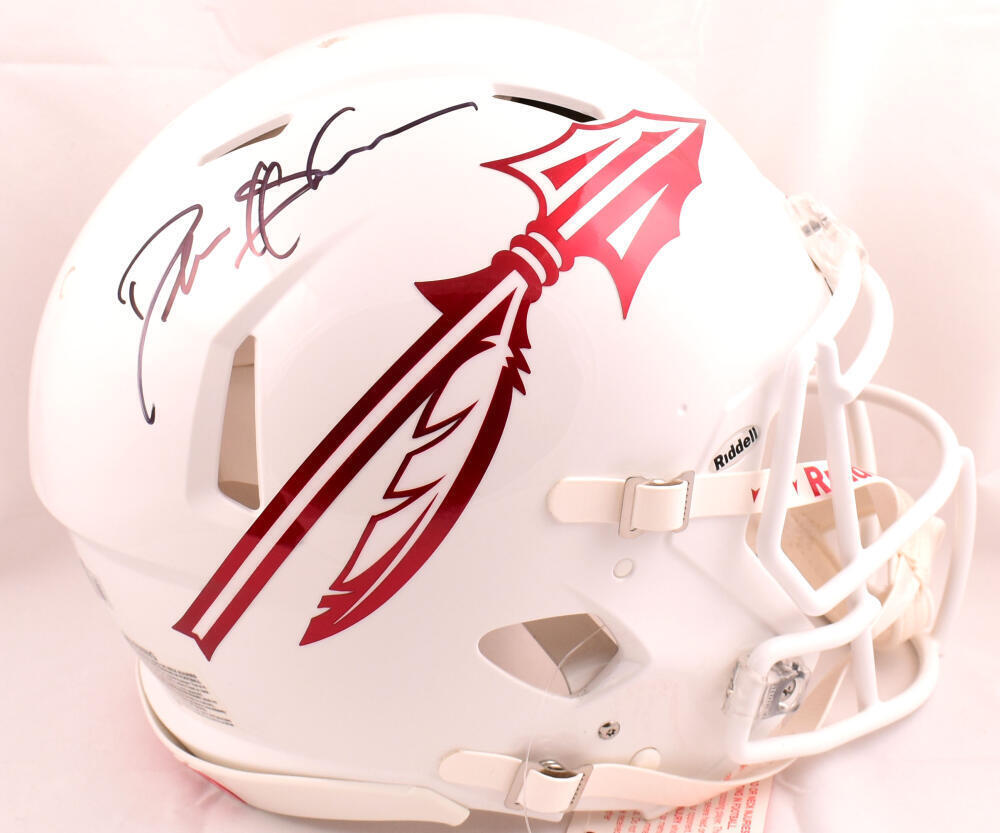 authentic fsu football helmet Deion Sanders Signed Florida State F/S White ALT Speed Authentic Helme – Super Sports Center