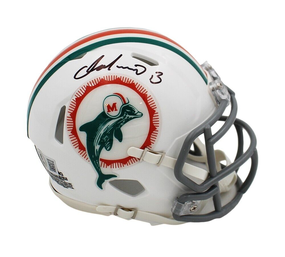 dan marino football helmet Dan Marino Signed Miami Dolphins Speed Tribute NFL Mini Helmet – Super Sports Center