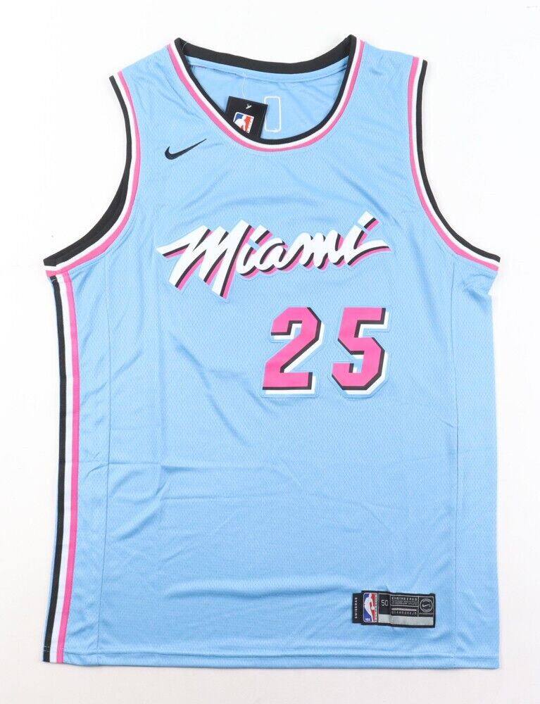 Kendrick Nunn Signed Heat Powder Blue Miami Vice Nike Style Jersey