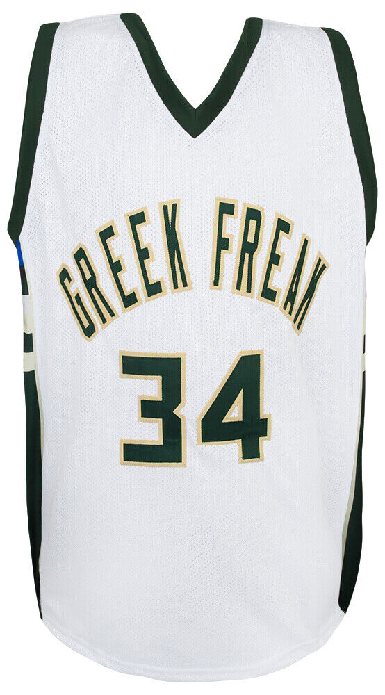 Giannis Antetokounmpo Signed White 'Greek Freak' Custom