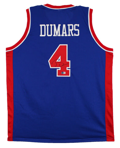 Joe Dumars Authentic Signed Blue Pro Style Jersey Autographed BAS Witnessed