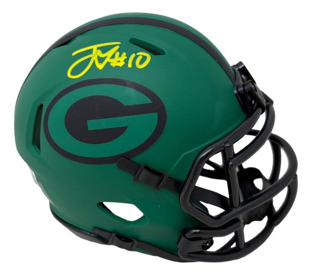 be love football helmet Jordan Love Signed Green Bay Packers Rave Mini Speed Helmet BAS – Super Sports Center