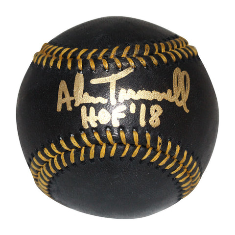 Alan Trammell Autographed/Signed Detroit Tigers Black Baseball Beckett 40484