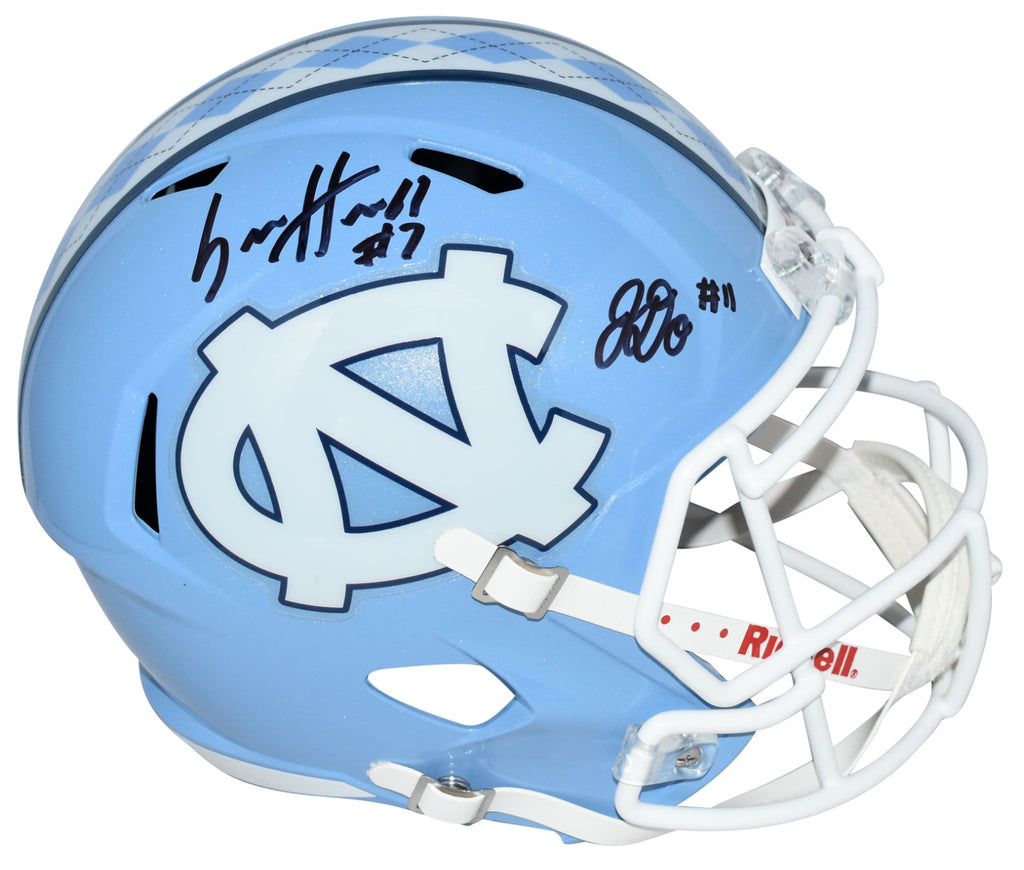 down syndrome football helmet SAM HOWELL & JOSH DOWNS SIGNED NORTH CAROLINA TAR HEELS FULL SIZE SPEE – Super Sports Center