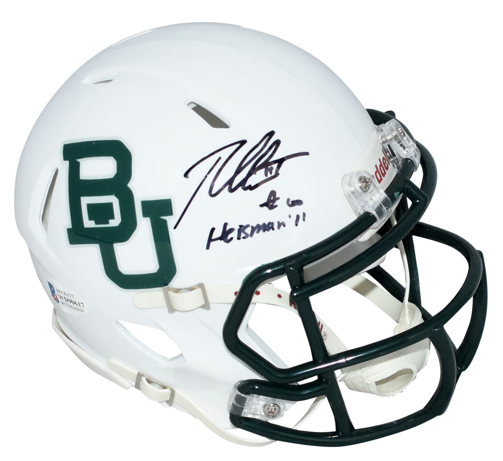 ROBERT GRIFFIN III RG3 SIGNED BAYLOR BEARS SPEED MINI HELMET BECKETT W – Super Sports Center