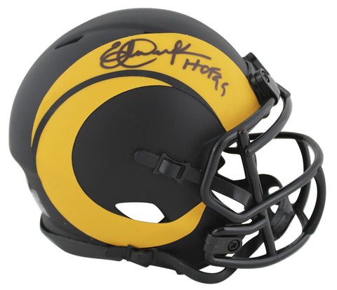 Rams Eric Dickerson "HOF 99" Signed Eclipse Speed Mini Helmet BAS Witnessed