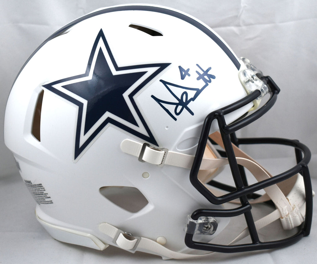 Dak Prescott Signed Cowboys F/S Flat White Speed Authentic Helmet-Beck – Super Sports Center