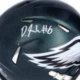 Devonta Smith Philadelphia Eagles Autographed Riddell Speed Mini Helmet