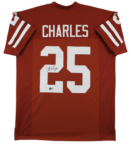 Texas Jamaal Charles Authentic Signed Burnt Orange Pro Style Jersey BAS Witness