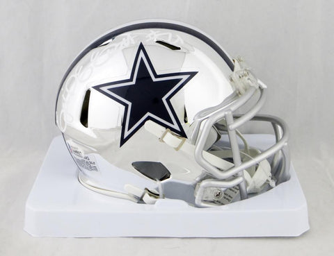 Ezekiel Elliott Autographed Dallas Cowboys Chrome Mini Helmet- Beckett W Auth