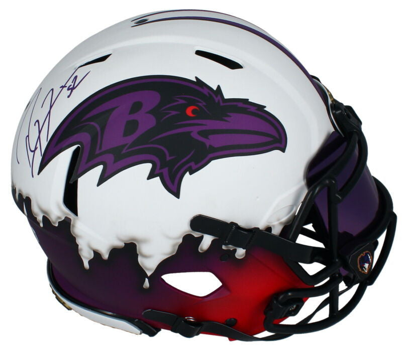 baltimore ravens motorcycle helmet Ray Lewis Autographed Baltimore Ravens Custom Drip Authentic Helmet Be – Super Sports Center