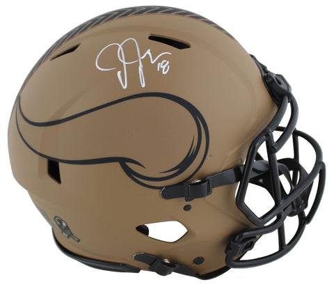 Vikings Justin Jefferson Signed STS II Full Size Speed Proline Helmet BAS Wit