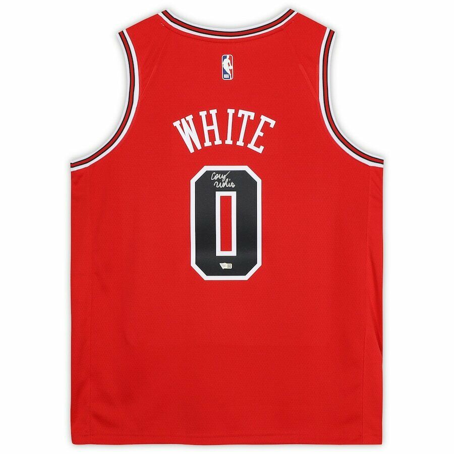COBY WHITE Autographed Chicago Bulls Red Nike Swingman Jersey