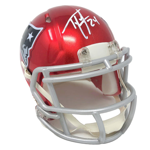 Ty Law New England Patriots Signed Riddell Flash Mini Helmet Pats Alumni