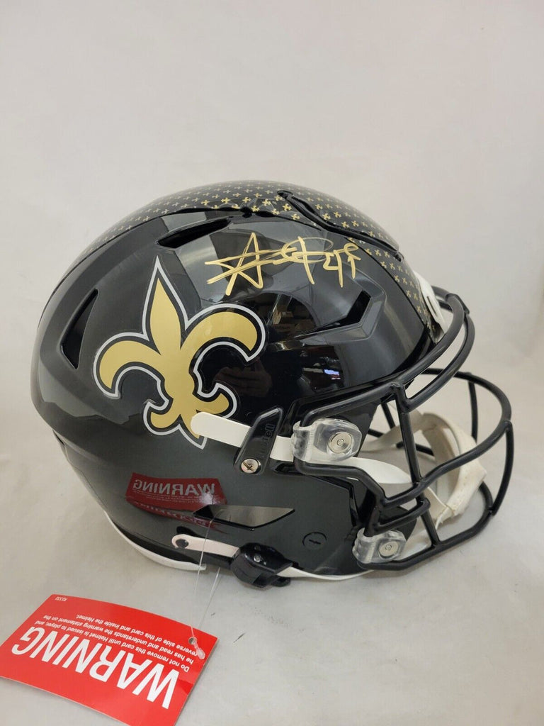 alvin kamara football helmet ALVIN KAMARA SIGNED NEW ORLEANS SAINTS ALT SPEEDFLEX AUTHENTIC HELMET – Super Sports Center